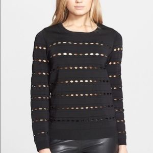 Herve Leger Yusa Eyelet Top Shirt